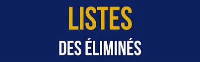 Listes des Eliminés de la Session Principale des examens